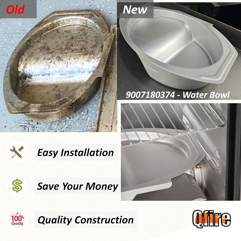 Qfire Large Water Bowl for Masterbuilt 40-inch Digital Electric Smoker,Replacement For Part 9007180374 - Water Bowl - Image 5